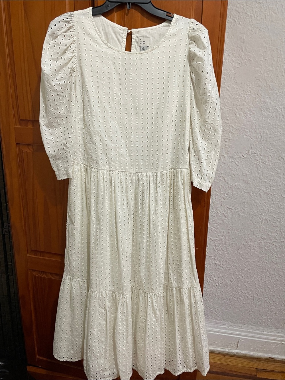 a new day White Eyelet Midi Dress - Picture 1 of 4